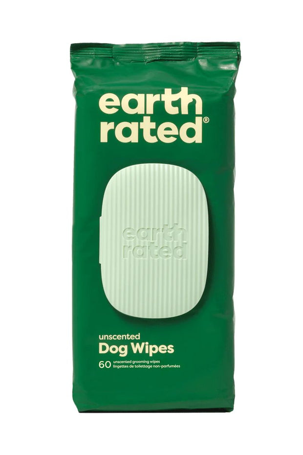 Earth Rated Dog Grooming Wipes 60 Count Unscented