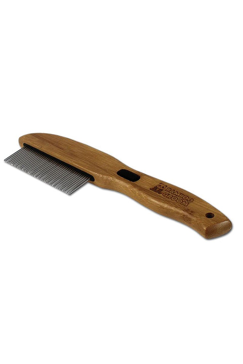 Bamboo Groom Rotating Pin Comb with 41 Rounded Pins