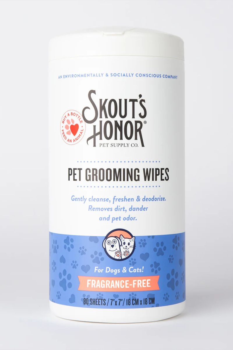 Skout's Honor Pet Grooming Wipes 80 Count