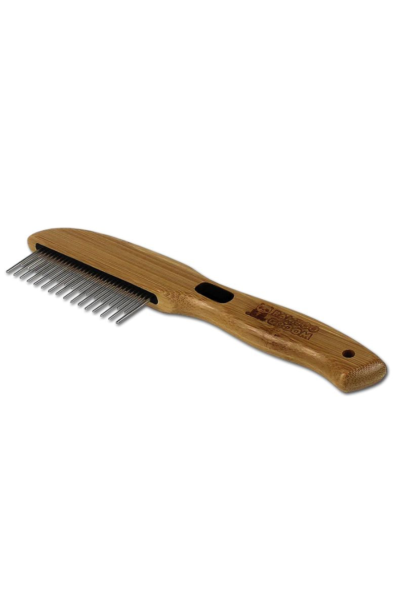 Bamboo Groom Rotating Pin Comb with 31 Rounded Pins