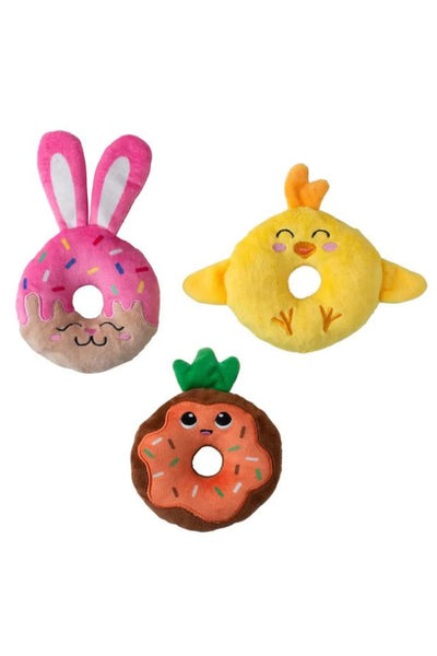 Fringe Studio Holey Donuts Small Plush Dog Toys Set Of 3
