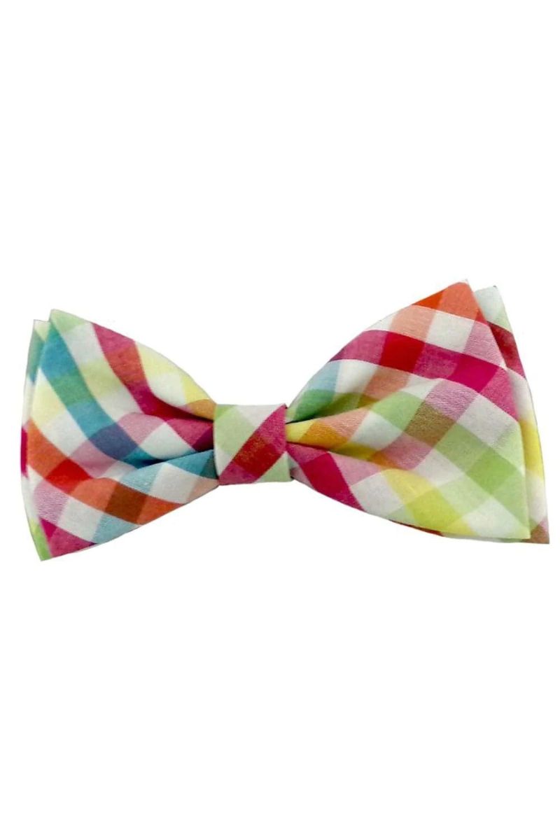 Huxley & Kent Bow Tie Yellow/Orange Check Large