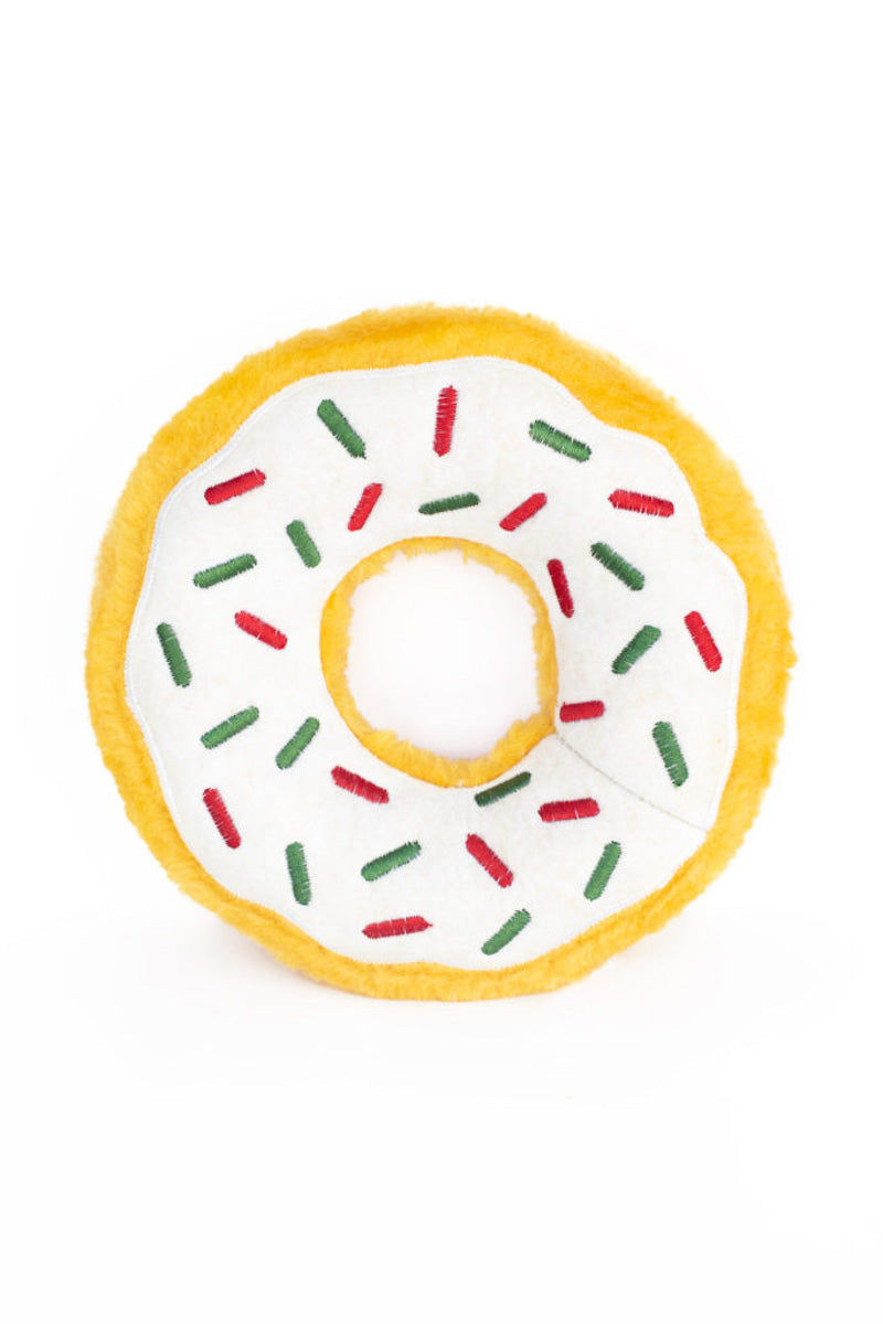 ZippyPaws Holiday Peppermint Donutz 7"