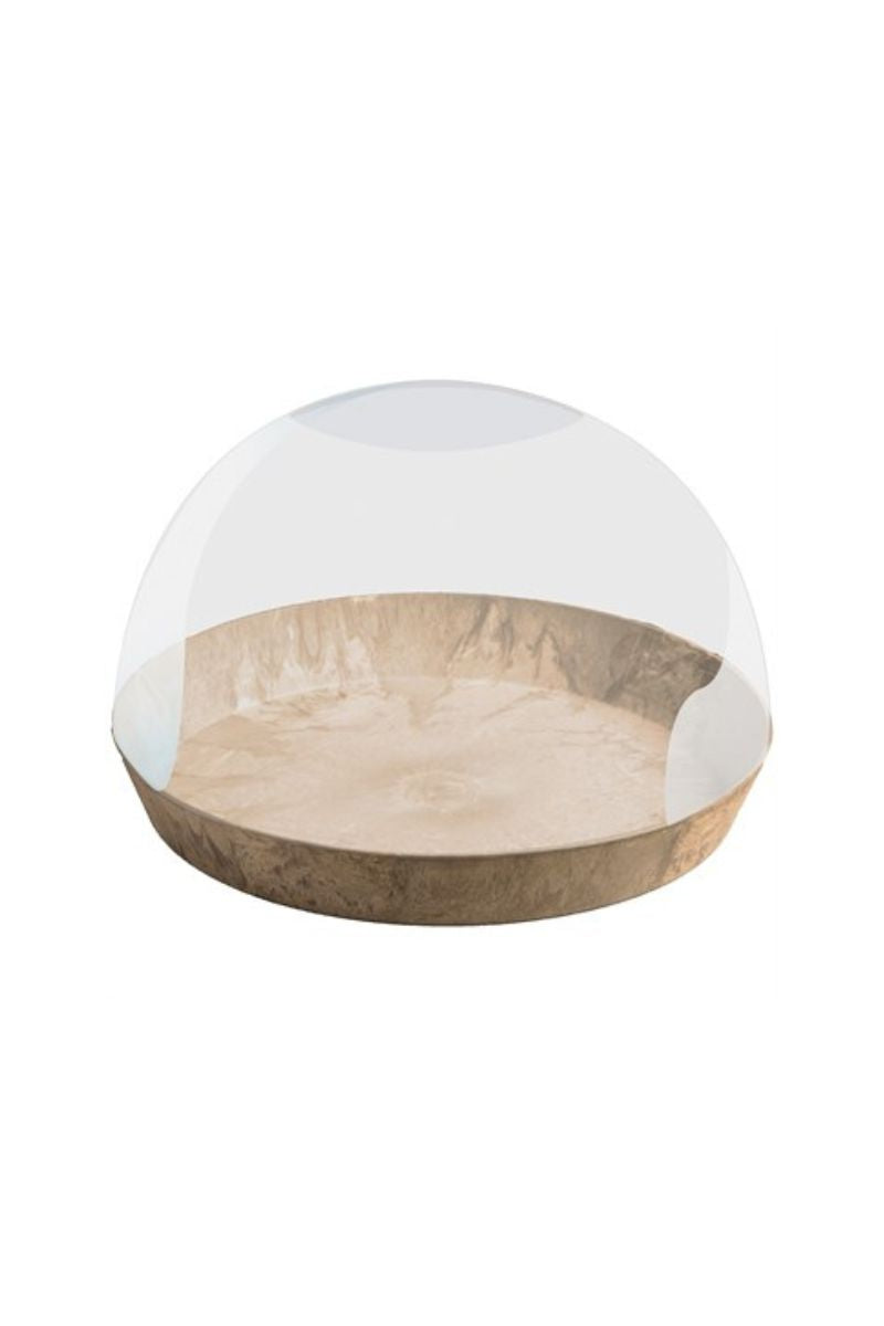 Novelty Artstone Terrarium Napa Taupe 10"