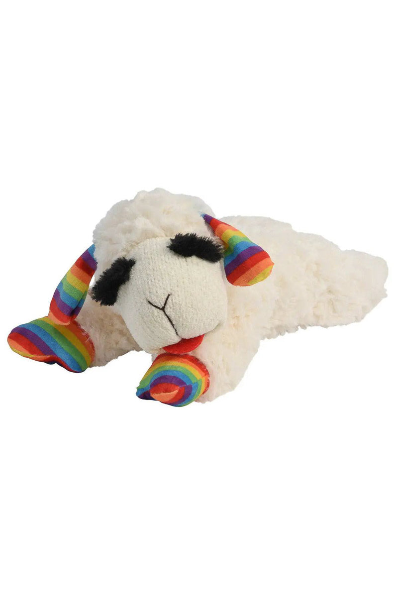 Multipet Rainbow Lamb Chop Dog Toy 10.5"