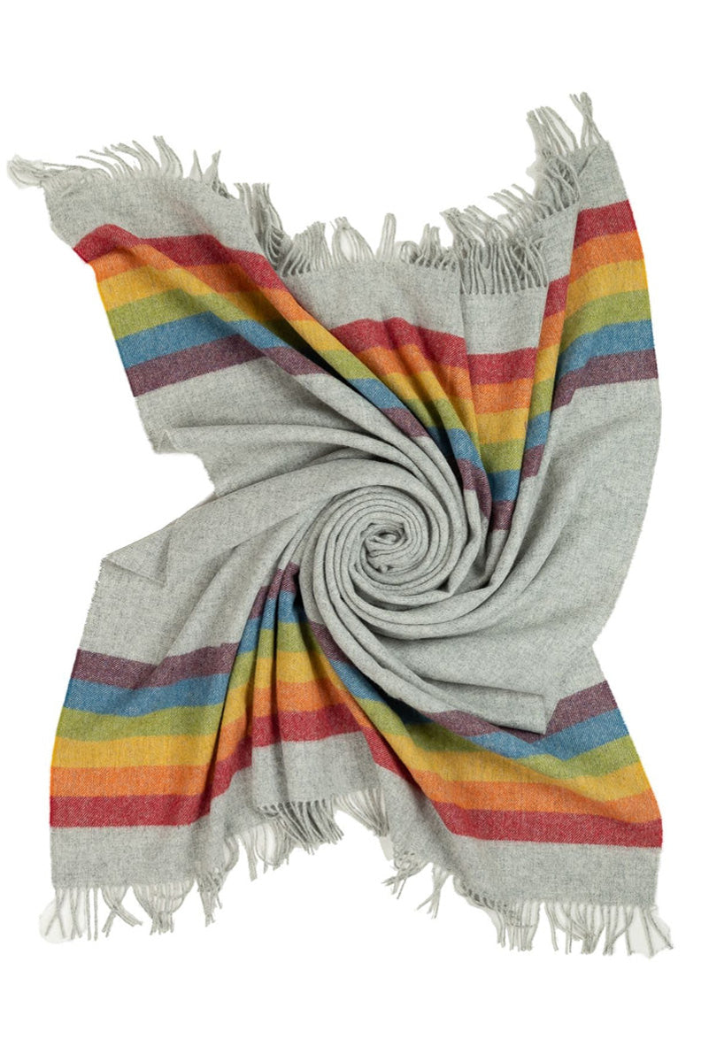 THROW MERINO WOOL PRIDE GREY