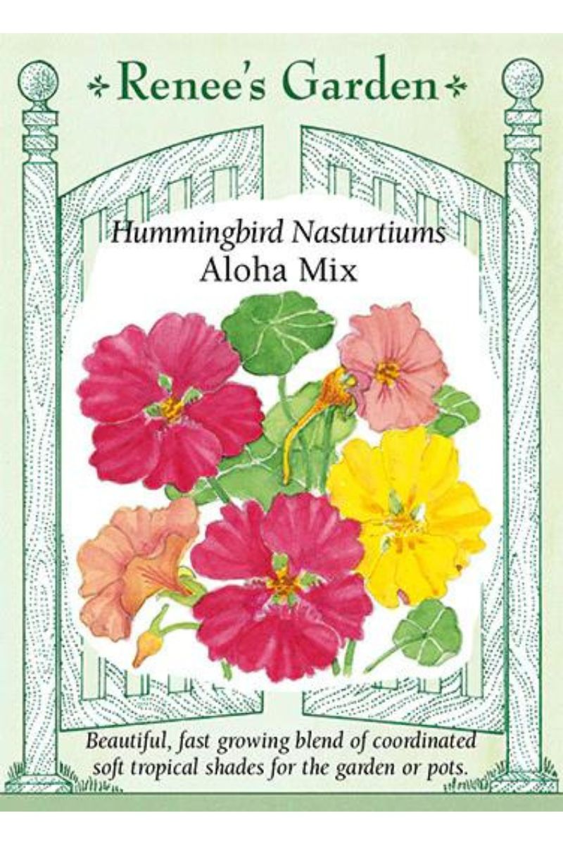 Renee's Garden Hummingbird Nasturtiums Aloha Mix Seeds