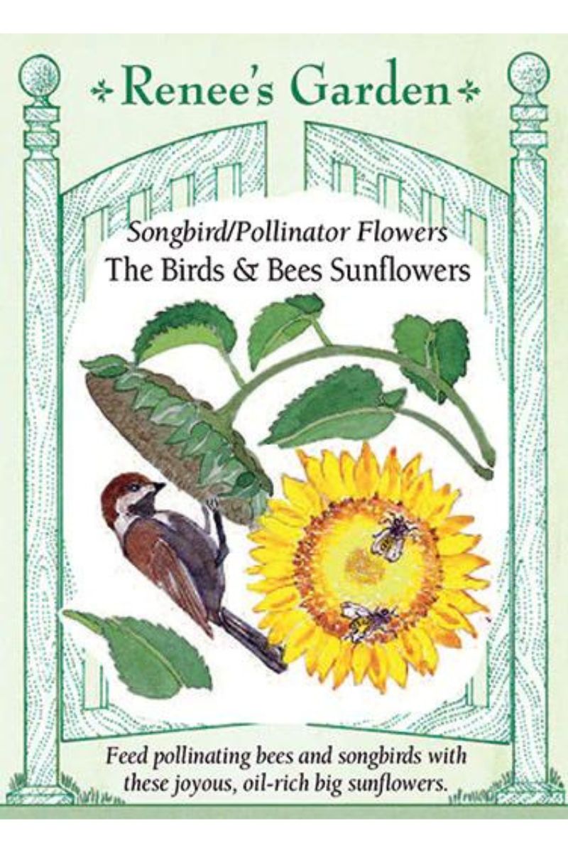 Renee's Garden Songbird/Pollinator The Birds & Bees Sunflowers Seeds