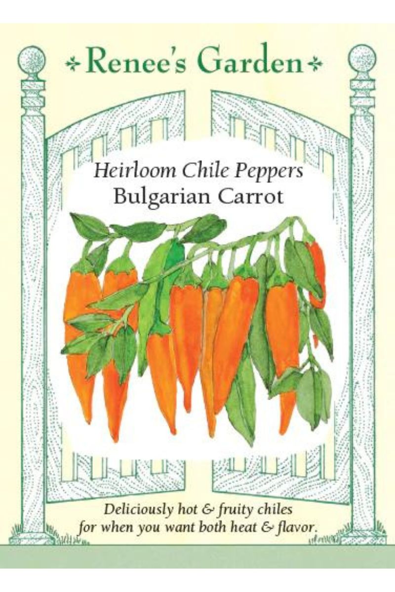 Renee's Garden Heirloom Chile Peppers Bulgarian Carrot Seeds