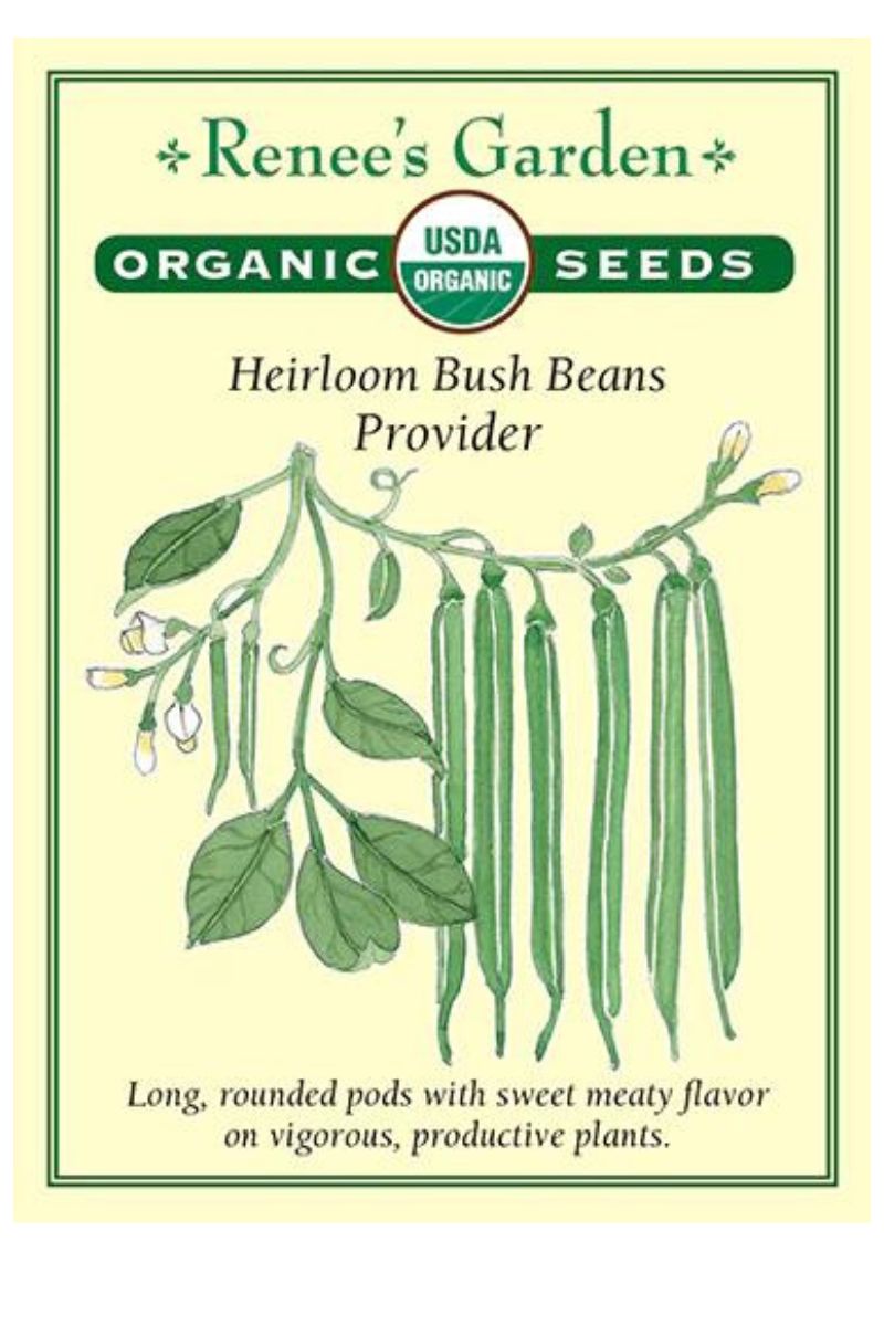 Renee's Garden Heirloom Bush Beans Provider Organic Seeds