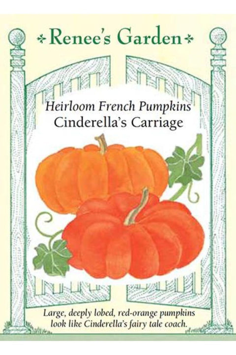 Renee's Garden Heirloom French Pumpkins Cinderella's Carriage Seeds
