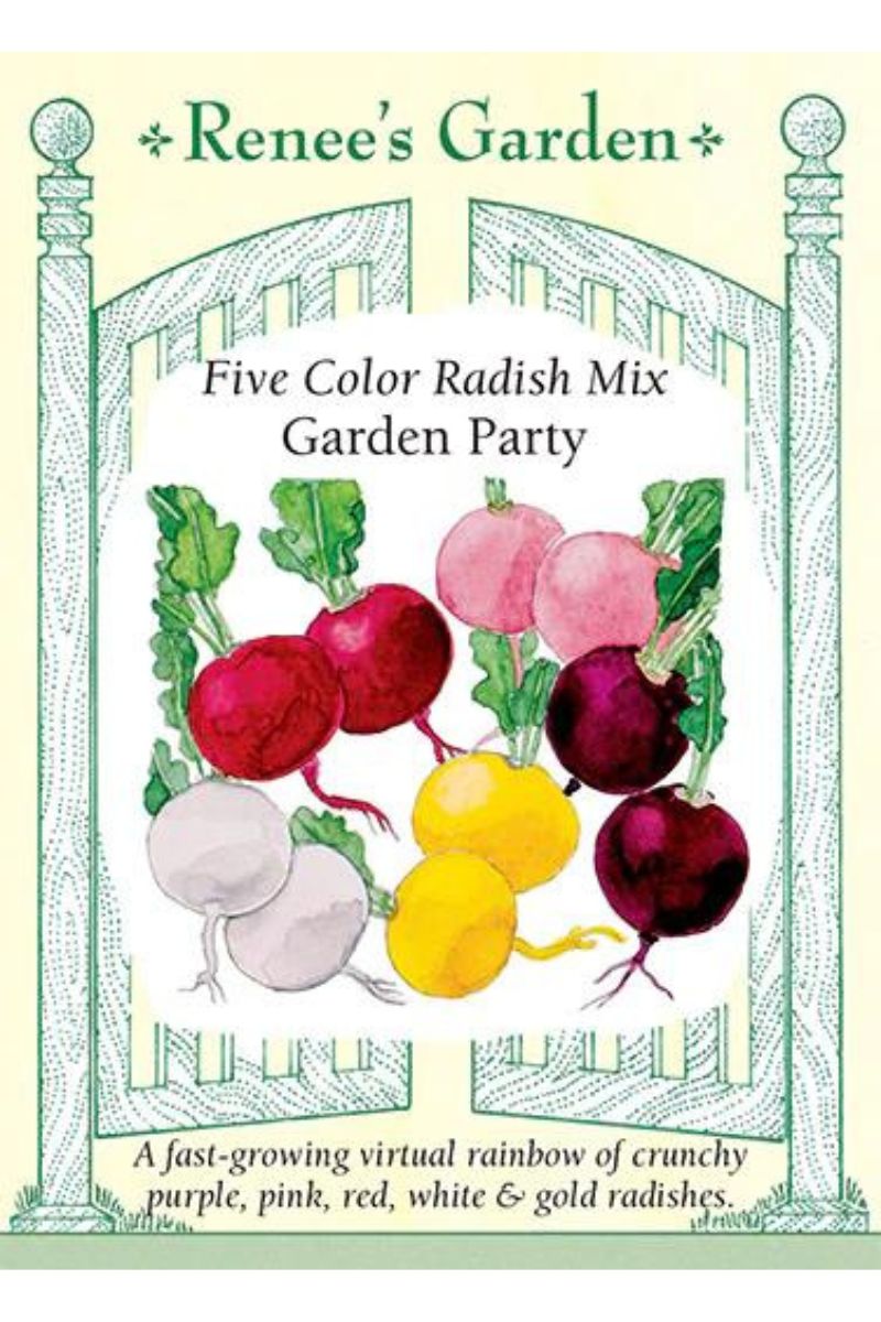 Renee's Garden Five Color Radish Mix Garden Party Seeds