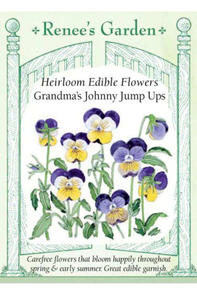 Renee's Garden Heirloom Edible Flowers Grandma's Johnny Jump Ups Seeds