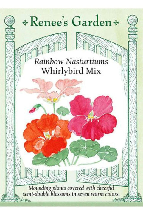 Renee's Garden Rainbow Nasturtiums Whirlybird Mix Seeds