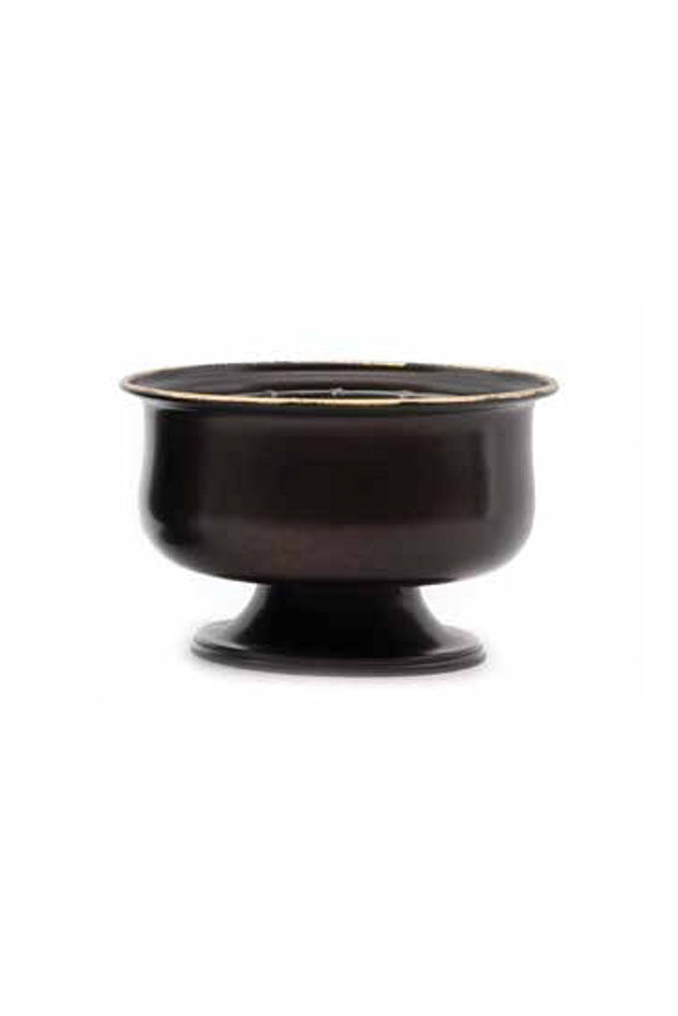 Metal Planter with Base Black