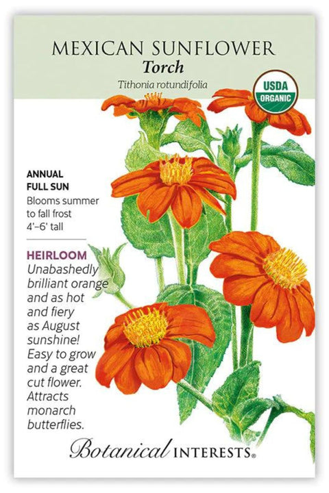 Botanical Interests Torch Mexican Sunflower Organic Seeds