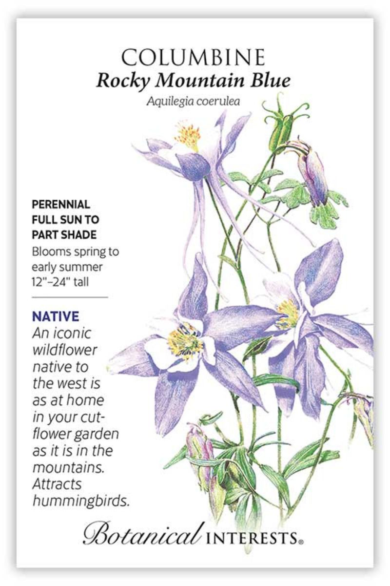 Botanical Interests Rocky Mountain Blue Columbine Seeds