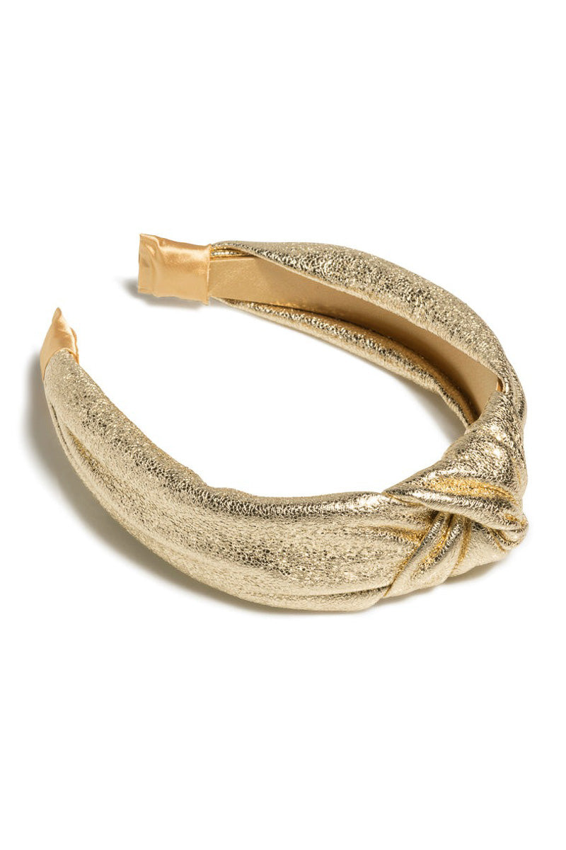 Shiraleah Metallic Knotted Headband Gold