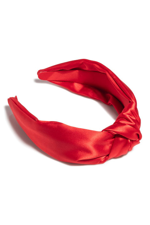 Shiraleah Satin Knotted Headband Red