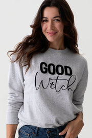 Shiraleah Good Witch Sweatshirt Grey Small