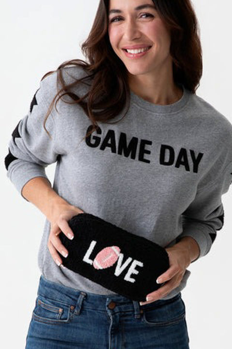 Shiraleah Game Day Sweatshirt Smoke Extra Large