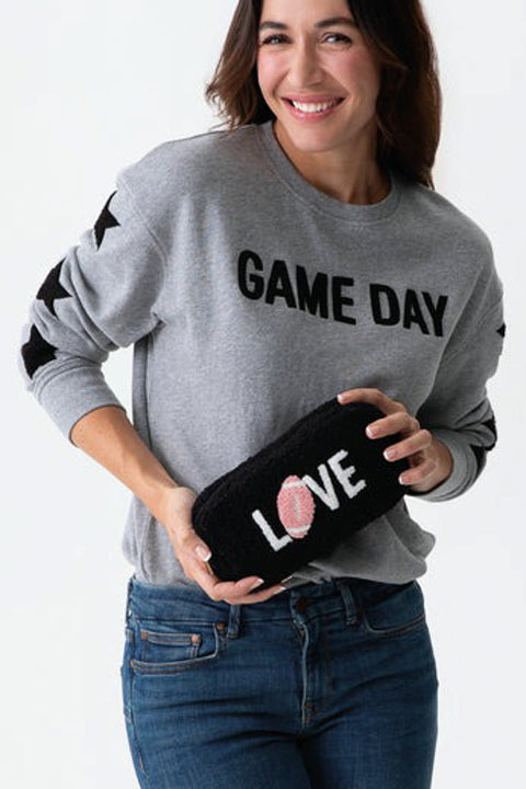 Shiraleah Game Day Sweatshirt Smoke Large