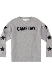 Shiraleah Game Day Sweatshirt Smoke Small