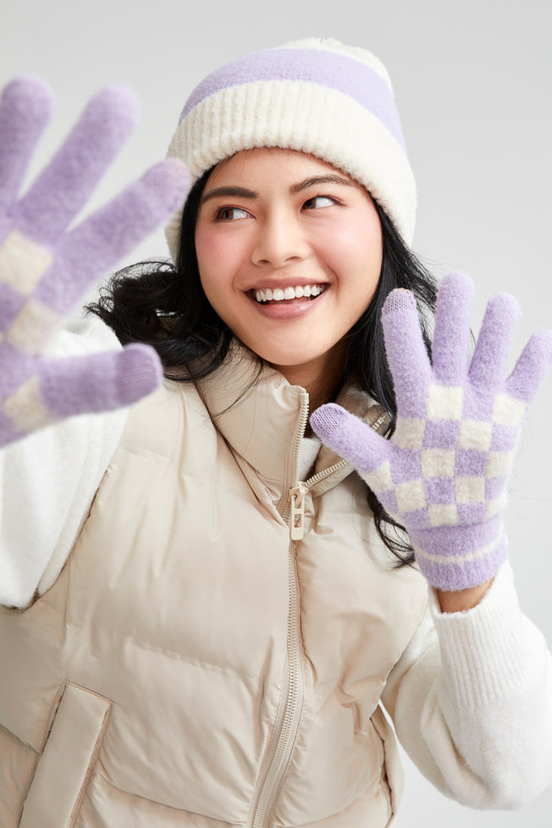 Shiraleah Tanner Touchscreen Gloves Lilac