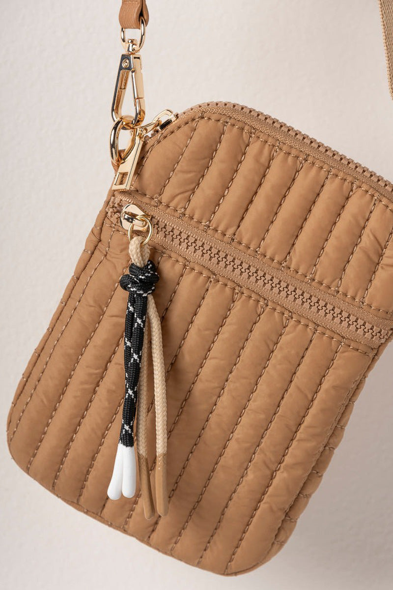 Shiraleah Ezra Phone Holder Bag Tan