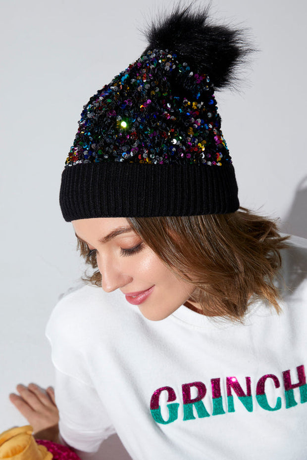 Shiraleah Fiesta Sequin Hat Black