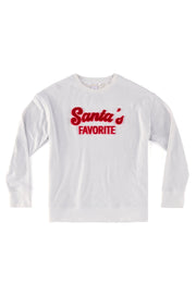 Shiraleah Santa's Favorite Sweatshirt Ivory Medium