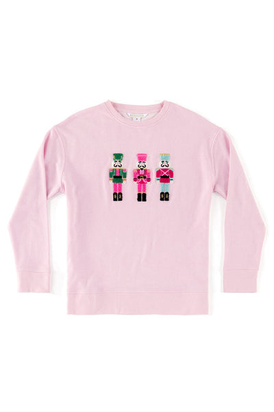 Shiraleah Nutcracker Sweatshirt Blush Extra Large