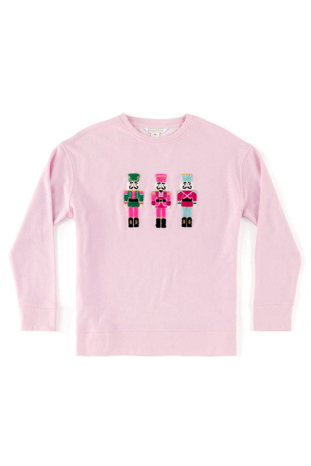 Shiraleah Nutcracker Sweatshirt Blush Extra Large