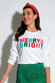 Shiraleah Merry & Bright Sweatshirt Ivory Medium