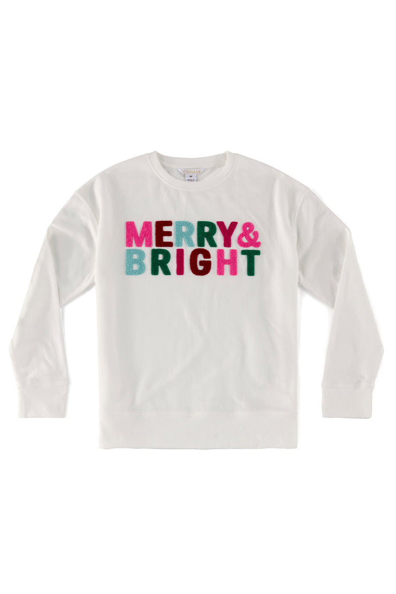 Shiraleah Merry & Bright Sweatshirt Ivory Small