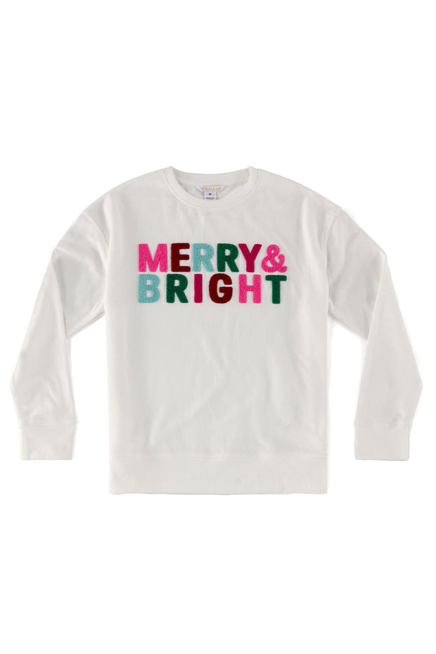 Shiraleah Merry & Bright Sweatshirt Ivory Large