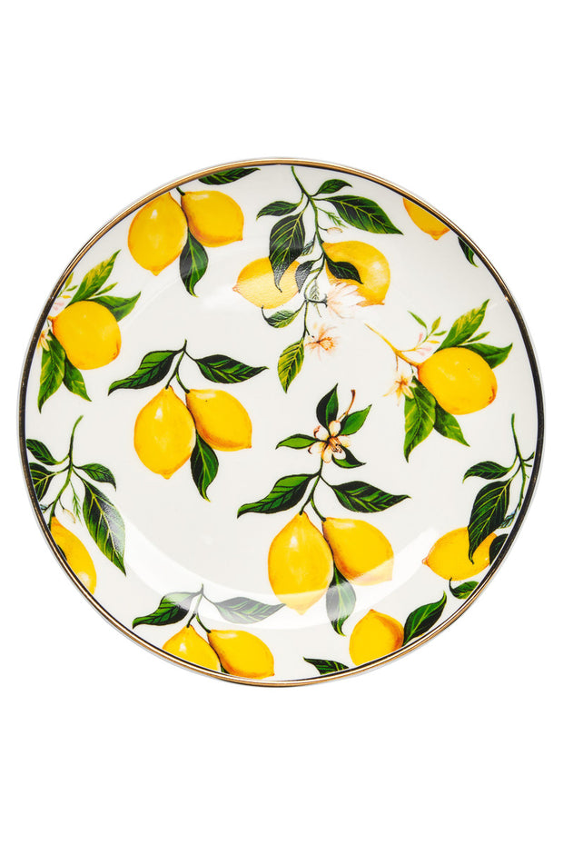 Sophistiplate Classic Lemons Ceramic Appetizer Plate