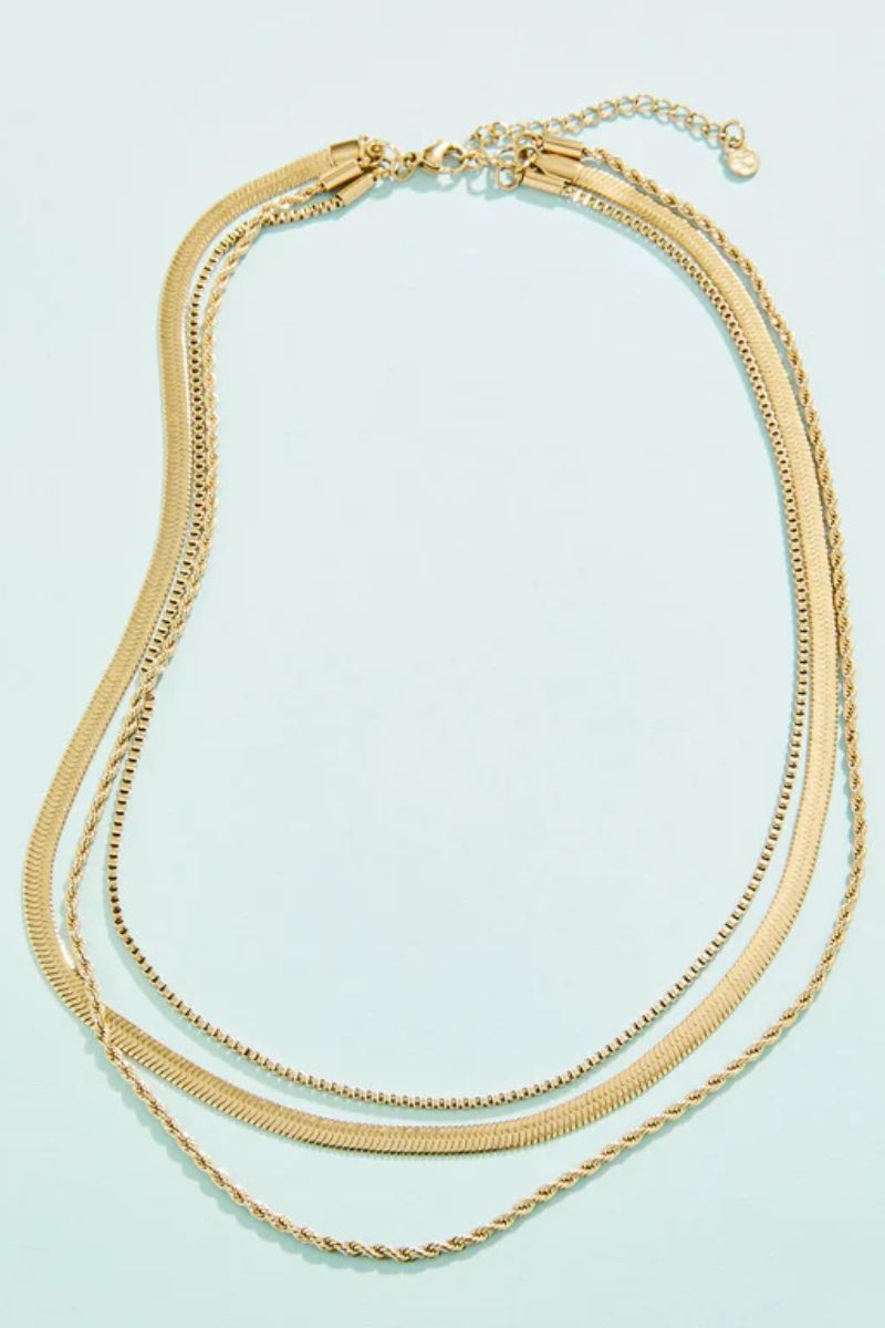 Spartina Splash Collection Folly Field Layered Necklace 18" Gold