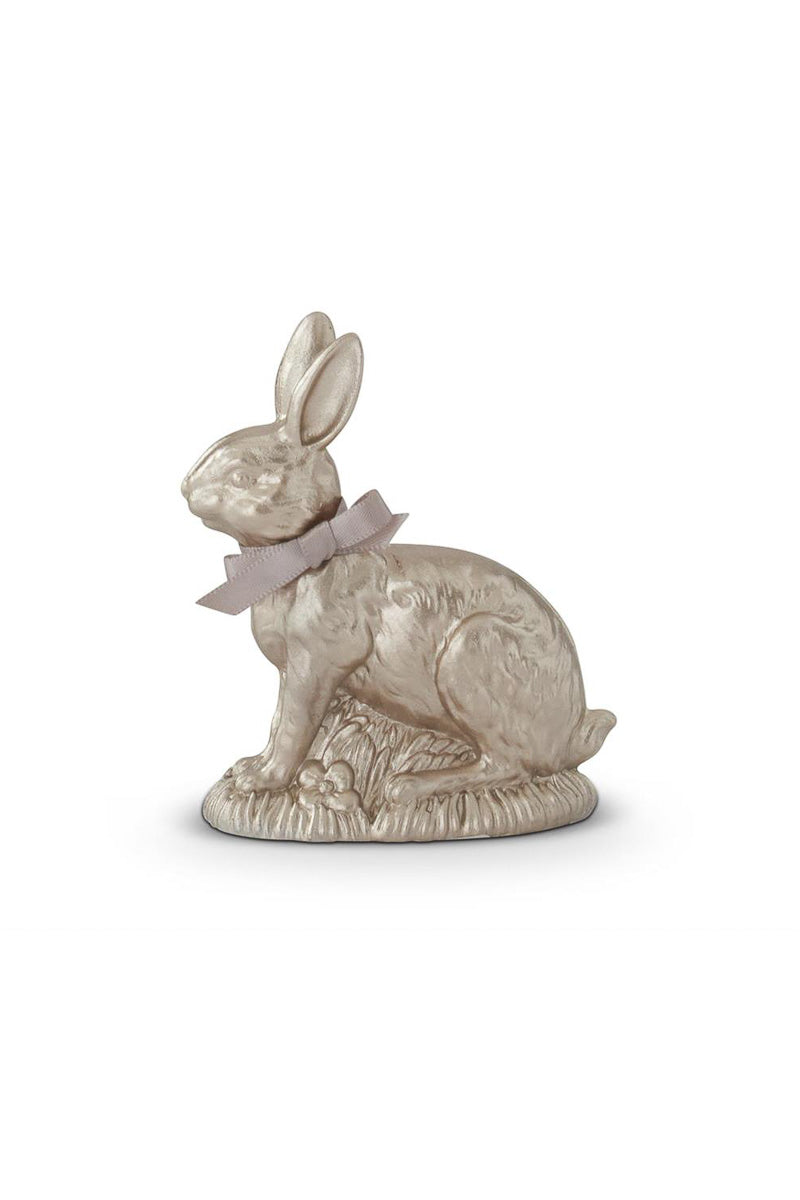 Easter Bunny with Bow 4" Gold