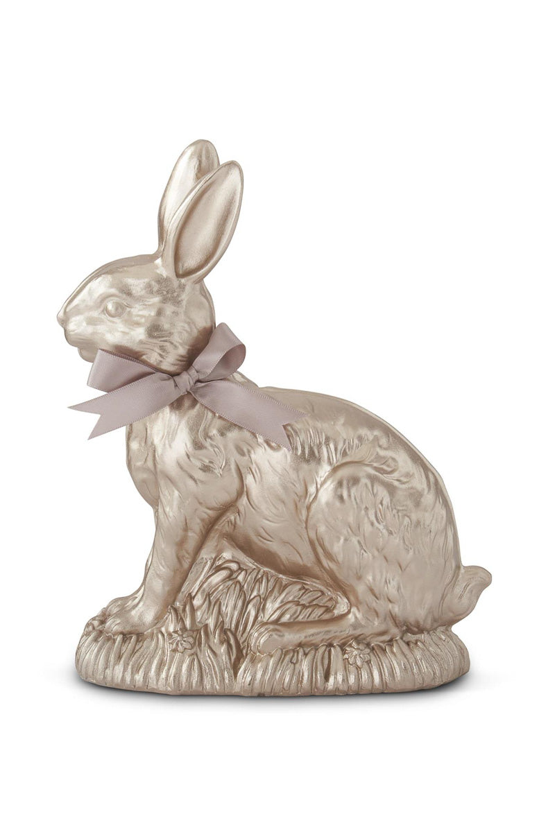 Easter Bunny with Bow 9" Gold