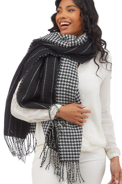 Reversible Houndstooth Scarf