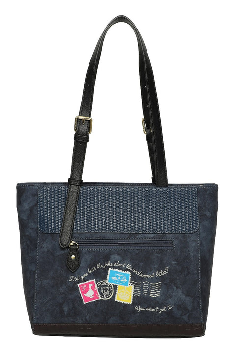 Vendula London The Old Post Office Shopper Bag Navy Edition