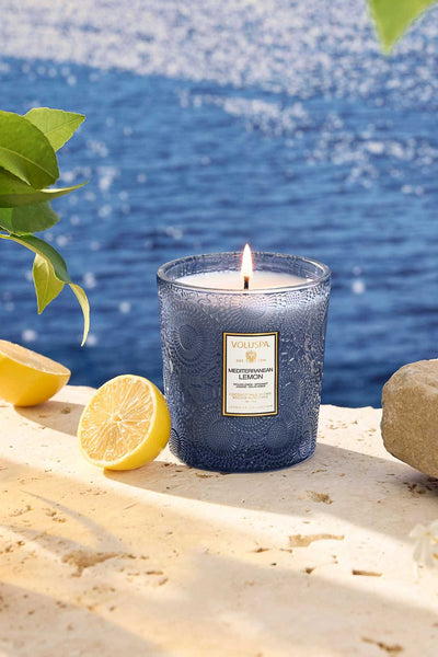 Voluspa Mediterranean Lemon Classic Candle, 9 oz