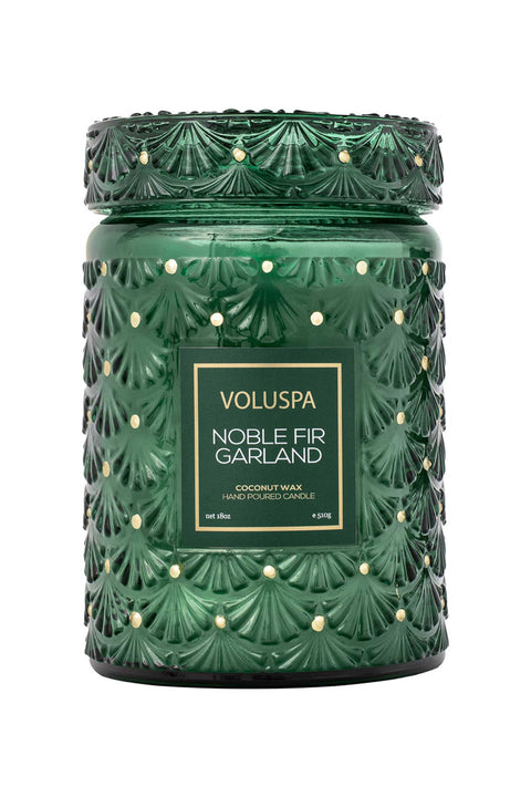 Voluspa Noble Fir Garland Large Jar Candle