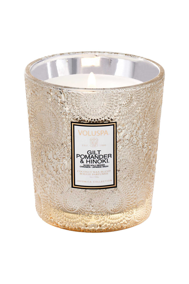 Voluspa Gilt Pomander & Hinoki Classic Candle