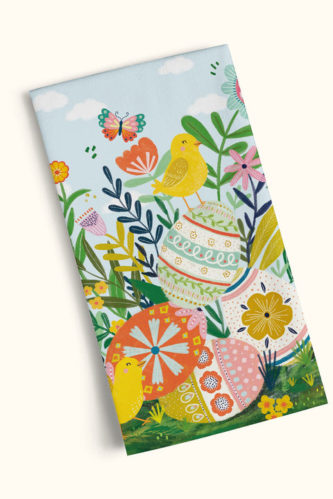 Easter Garden Tea Towel