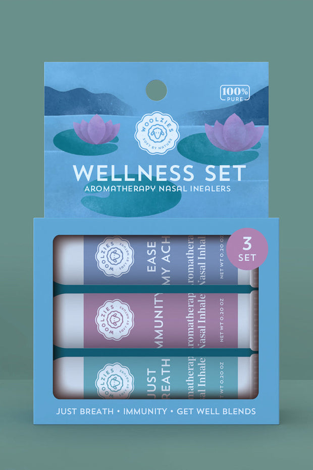 Woolzies Wellness Set Essential Oil Nasal Inhalers Set of 3