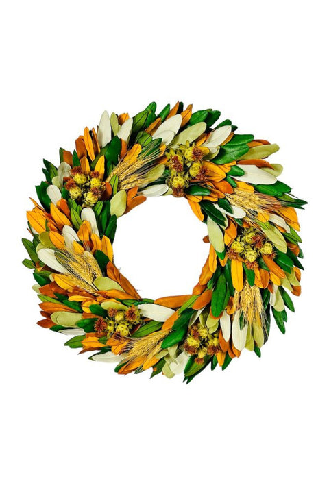 Sage and Saffron Fall Wreath 18"