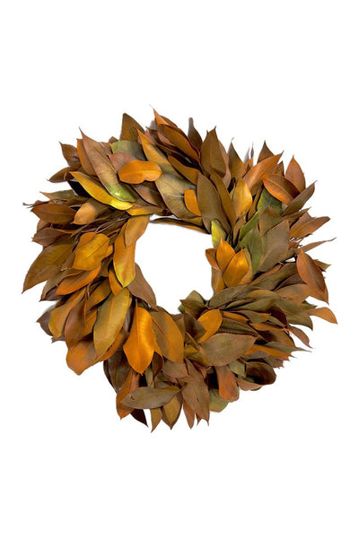 Preserved Orange Diamond Eucalyptus Wreath 22"