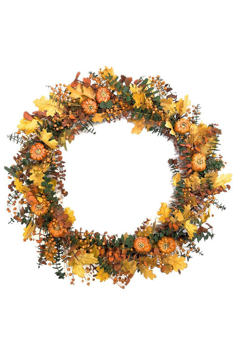 Pumpkin Field Wreath 22"